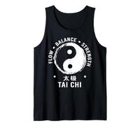 Tai Chi Flujo Equilibrio Fuerza Yin Yang Artes Marciales Camiseta sin Mangas