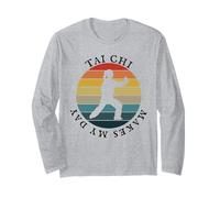 Tai Chi Hace Mi Día, Mujer Retro Vintage 80s Yin Yang Manga Larga