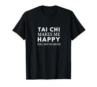 Tai chi me Hace Feliz Camiseta gráfica económica, Hombre, Negro, M