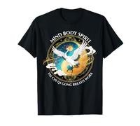 Tai Chi Qi Gong Meditación Grulla Pájaro Mente Cuerpo Espíritu Camiseta