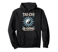 Tai Chi Qi Gong Respiración Trabajo Mente Cuerpo Espíritu Yin Yang Sudadera con Capucha