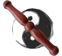 Tai chi Regla,Tai Chi Stick, Palo Tradicional Chino de Madera Maciza de 33 x 4,5 cm for Ejercicios de Artes Marciales de Tai Chi y Qigong.(E)