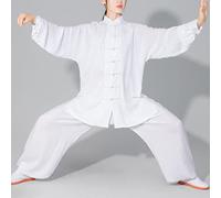 Tai Chi Ropa Kung Fu Artes Marciales Uniforme Hombres Y Mujeres Shaolin Qi Gong Traje De Entrenamiento Zen Meditación Ropa De Entrenamiento Matutino,001,XL