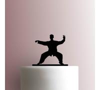 Tai Chi Stance - Decoración acrílica para tartas de 6 pulgadas de ancho/naranja