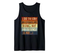 Tai Chi strike is slow, patience NOT. Funny Vintage Yin Yang Camiseta sin Mangas