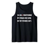 Tai Chi strike is slow, patience NOT. Funny Vintage Yin Yang Camiseta sin Mangas