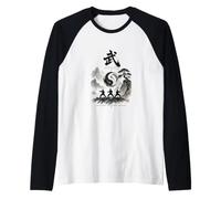 Tai Chi Taijiquan/Tai Chi Chuan/Caligrafía de montaña Camiseta Manga Raglan