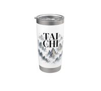 Tai Chi/Taijiquan/Tai Chi Chuan/Caligrafía de montaña Vaso térmico de acero inoxidable de doble pared