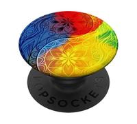 Tai Chi Yin Yang Cinco Elementos Chino Bagua Wushu Feng Shui PopSockets PopGrip Adhesivo