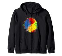 Tai Chi Yin Yang Cinco Elementos Chino Bagua Wushu Feng Shui Sudadera con Capucha