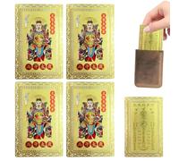 Tai SUI Amulet 2026 4PCS Tamaño de Bolsillo Feng Shui 2026 Amuleto Año del Caballo Tarjetas de bendición para Suerte, armonía y Prosperidad 3.2x2 Pulgadas Tai SUI