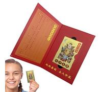 Tai Sui Card 2025,Tai Sui Card Amuleto 2025 | Amuleto de la Felicidad del Año de Serpiente | Tarjeta dorada de amuleto chino para buena suerte, éxito auspicioso y protección