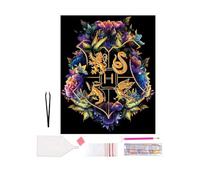 TAIANJI Hogwarts Kit de pintura de diamantes 5D DIY Kit completo de pintura de diamantes para adultos, niños, Harry Magic Badge Potter Kit de manualidades de diamantes para regalo, decoración
