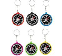 Taicols 6 piezas mini brújula supervivencia brújula camping navegación multicolor brújula llavero orientación bolsillo para camping brújula, senderismo