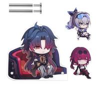 TaiCy Honkai Star Rail Soporte Acrílico Magnético 2-en-1: Incluye 3 Personajes y un Sofá - Utilizable como Soporte de Exhibición o Imán de Nevera, Regalo Coleccionable (Star-Magnetic Stand-Blade)