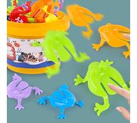 Taidda 12 Piezas de Juguetes de Rana Saltadora Que Presionan los Dedos y Rebotan con Cubo para Niños, Ideal para la Práctica de Coordinación Ojo-Mano, Competencia Multijugador (Embalaje de Caja de