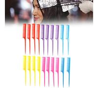 Taidda 20 Peines de Antiestáticos para Crear un Efecto Esponjoso, Peine de Dientes Planos Resistente Al Calor para un Peinado Suave, Herramienta de Peluquería de Material ABS (modelo de diente plano)