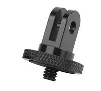 Taidda Adaptador de Trípode de Interfaz Mini Negro de Aleación de Aluminio de 1/4 Pulgadas para Apto para Cámaras/YI/Sargo SJ4000 1 Uds