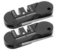 Taidda Afilador de Cuchillos de Bolsillo, Varilla de Diamante Portátil, 2 uds., para Exteriores, EDC, Camping, Senderismo, Viajes