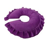 Taidda Almohada Facial de Terciopelo Mixto Suave Desmontable para Salón y Cama de Masaje SPA, Almohada en Forma de U Rosa (en forma de U-morada #13)