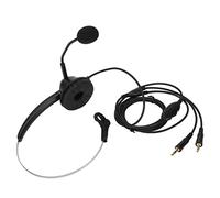 Taidda Auriculares Monorales de Sonido Claro para PC de 3,5 Mm con Control de Volumen para Centro de Llamadas, Oficina, Aula, Hogar