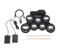 Taidda Batería Electrónica, 9 Pads Hand Roll Pad con Sonido Realista, Metrónomo Incorporado, Conector para Auriculares, Salida de Doble Canal, para Niños Adultos Principiantes Regalo