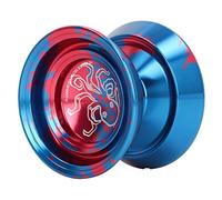 Taidda Bola YoYo de Aleación de Aluminio Que No Se Decolora para Competición con 3 Cuerdas, Juguete YoYo de Metal Avanzado Que No Responde, Regalo Ideal para la Práctica Diaria de los Niños (Blue)