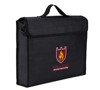 Taidda Bolsa Ignífuga de Doble Cara Resistente Al Fuego para Batería LiPo Bolsa Ignífuga para Documentos para Dinero, Documentos, de para el Hogar 14.96*12.0*2.6 Pulgadas Negro 1 Paquete (38*28*7,5