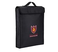 Taidda Bolsa Ignífuga de Doble Cara Resistente Al Fuego para Batería LiPo Bolsa Ignífuga para Documentos para Dinero, Documentos, de para el Hogar 14.96 * 12.0 * 2.6 Pulgadas Negro 1 Paquete