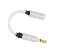 Taidda Cable Adaptador de Auriculares Estéreo 4,4 Mm a 3,5 Mm para NW-WM1Z NW-ZX507 -WM1A MDR-Z1R, Núcleo de Cobre Plateado, Conector Chapado en Oro, Portátil de 15 Cm de Longitud