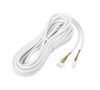 Taidda- Cable de Cobre sólido para Timbre, Cable de de videoportero para telefónico, 4 núcleos, 30 m, Cable de Cobre Flexible Redondo de 0,3 mm² con 2 Conectores de