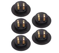 Taidda Caja de Altavoz Estéreo de 2 Vías, Taza de Terminal, Instalación Duradera para Audio de Coche, RV, ABS, Aleación de Zinc, Negro, 5 uds.