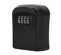 Taidda Caja de Cerradura de Combinación Caja de Cerradura de Almacenamiento de Llaves de 4 Dígitos ABS Impermeable para Uso Interior y Exterior, Capacidad de 5 Llaves (Black)