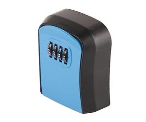 Taidda Caja de Cerradura de Combinación Caja de Cerradura de Almacenamiento de Llaves de 4 Dígitos ABS Impermeable para Uso Interior y Exterior, Capacidad de 5 Llaves (Blue)