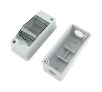 Taidda Caja de Conexiones Electrónica Ip65 con Cubierta Transparente, Funda Protectora de Distribución de 2 Vías para Equipos Exteriores, Material ABS + PC