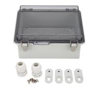 Taidda Caja de Conexiones Gris Impermeable Caja de Distribución de Plástico ABS Clasificación IP67 para Uso Interior y Exterior, Fácil Instalación para Proyectos Eléctricos, Tamaño 220 X 170 X 110 Mm