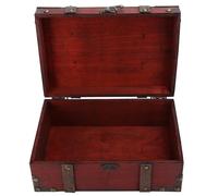 Taidda Caja de Tesoro Decorativa Vintage con Cerradura, Cofre de Joyería de Madera de Estilo Retro para una Organización Ordenada de la Habitación (6282-2301)