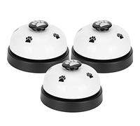 Taidda Campana de Entrenamiento para Mascotas, Dispositivo de Sonido Fuerte para Perros y Cachorros, Juguetes Interactivos, Herramientas de Tren para Desarrollar Inteligencia, 3 Campanas de (White)