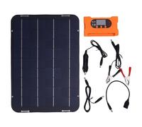 Taidda Cargador de Batería de Panel Solar de 12 W y 18 V Kit de Cargador de Mantenimiento de Panel Solar IP65 a Prueba de Agua con Diseño Laminado de Resina Epoxi para Camping