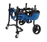 Taidda Carro para Patas Traseras para Perros, Ruedas Universales, Soporte de Metal Ajustable con Pañales Reemplazables y Bolsa de Almacenamiento Lateral para Caminar y Hacer Ejercicio