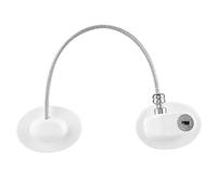 Taidda Cerradura de Cable para Refrigerador de Ventana de Seguridad para Niños, Duradera, Suave y Segura para el Hogar del bebé, Cocina, Acero Inoxidable, Color Blanco (WHITE)
