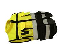 Taidda Chaleco Reflectante de Seguridad de Alta Visibilidad con Bolsillos, Cremallera Frontal, Cuello Suave para Trabajadores, Amarillo y Negro (XL 175)