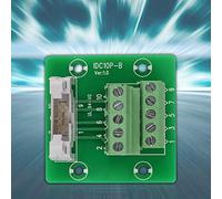 Taidda Conector de Bloque de Terminales de Placa de Ruptura de Encabezado Macho PLC de 10 Pines con Soporte para Módulo de Interfaz de Montaje en Carril DIN, Tablero de Terminales Verde de 2,01 X