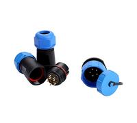 Taidda Conector de Enchufe de Aviación SP21 IP68 Resistente Al Agua para Lámparas y Linternas de Exterior, Conector de Cable de Plástico 2/3/4/5/7/9/12 Pines (5 Pines)
