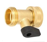 Taidda Conector de Válvula de Bola de Jardín de Latón a Prueba de Herrumbre para Reparación y Mantenimiento de Mangueras de Jardín Conector de Manguera 3/4 DN20 para