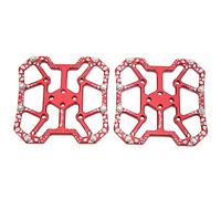 Taidda Convertidor de Pedal Automático para Bicicleta Adaptador de Plataforma de Aleación de Aluminio Duradero para Pedal de Bloqueo, 2 Pares para de Bicicleta de Carretera y Montaña (Rojo)