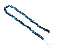 Taidda Cuentas Redondas de Ojo de Tigre Natural, Accesorios para Hacer Pulseras de Alto Brillo para Fiestas, Bodas, 92 Cuentas de 4mm (8 mm【48 piezas/cuerda】)
