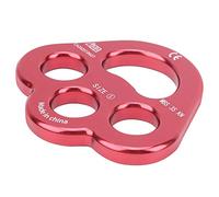 Taidda Cuerda Placa de Aparejo de 3 Orificios Placa Divisoria de Anclaje Fuerte para Operaciones de Descenso y Gran Altitud 90 G (borgoña)