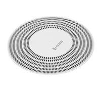 Taidda Disco Estroboscópico de Calibración de Tocadiscos de Vinilo con Ajuste de Velocidad para Tocadiscos, Herramienta Profesional para Amantes de la Música, Material ABS, Blanco y Negro