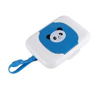 Taidda Dispensador de Caja de Pañuelos para bebé, Caja de Toallitas Húmedas de Viaje Ecológica para Uso en Exteriores, Disponible en Varios Colores (panda azul)